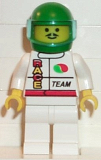 LEGO oct044 Octan - Race Team, White Legs, Green Helmet, Trans-Light Blue Visor